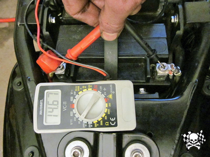 Ladespannung bei 1000 RPM