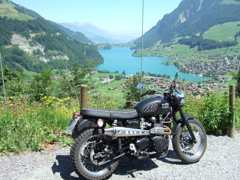 Scrambler am Luganer See